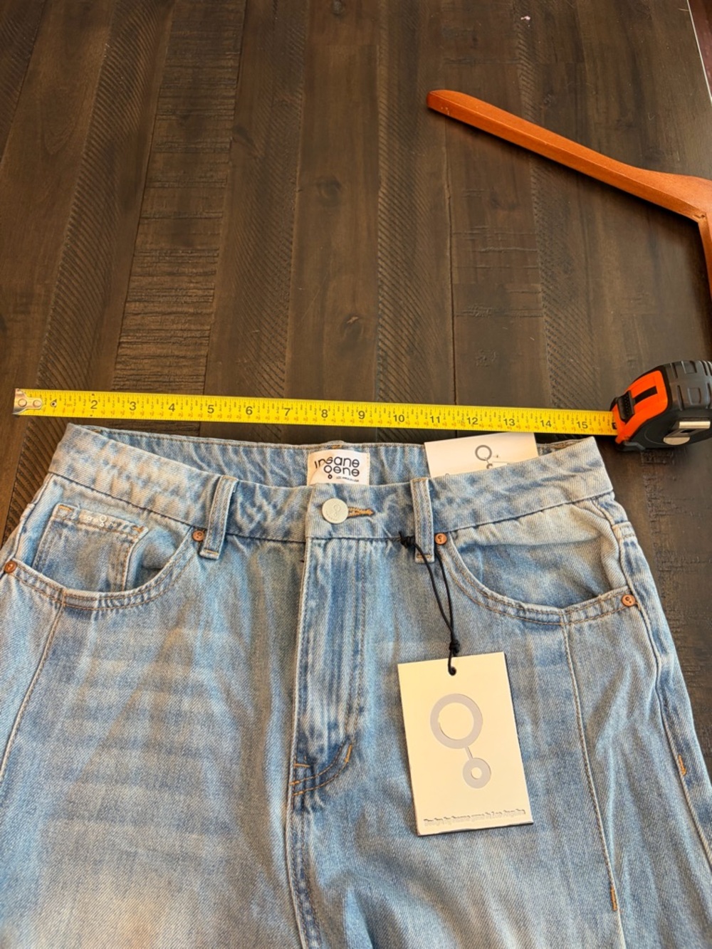 High-Rise Light Blue Flare Jeans for Women - Wide Leg Denim - Picture 4 of 10